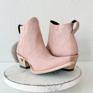 Lane Boots Gallatin Womens Cowboy Bootie Pink Western Short Boots Snip Toe 9
